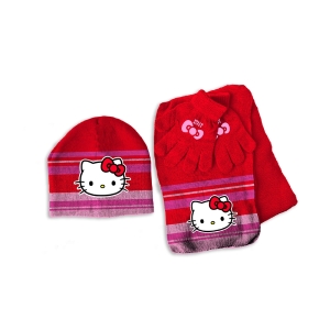 SET CAPPELLO + SCIARPA + GUANTI HELLO KITTY
