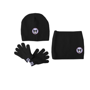 SET CAPPELLO SCALDACOLLO E GUANTI PUFFY KUROMI