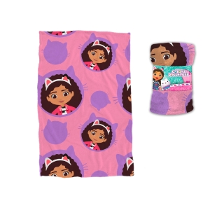 COPERTA PLAID MEDIA GABBY'S DOLLHOUSE 140X90CM