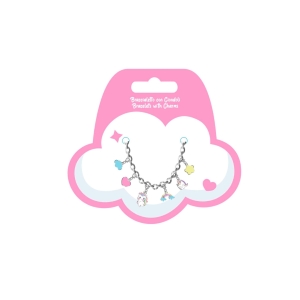 BRACCIALETTO CON CHARMS REMOVIBILI UNICORNO