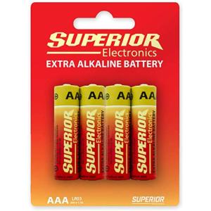 BATTERIA MINI STILO 4 PZ AAA LR03 AM-4 1.5V SUPERIOR