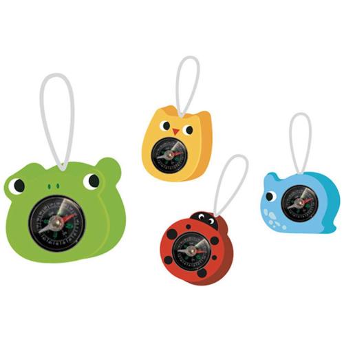 BUSSOLA IN LEGNO 4 ANIMALI ASS.  12PZ IN CRAVATTA