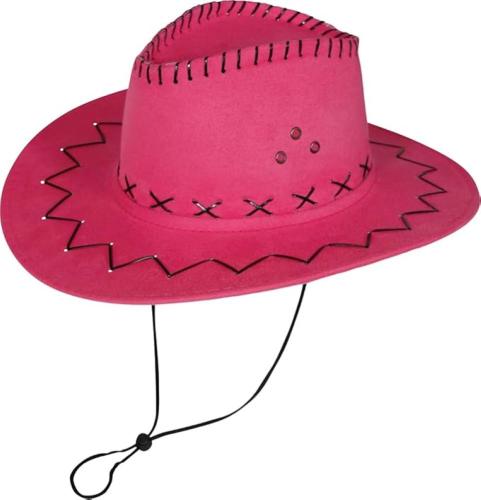 CAPPELLO COWBOY FUCSIA CON RICAMI SIMILPELLE