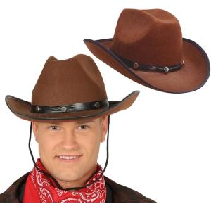 CAPPELLO COWBOY MARRONE IN FELTRO