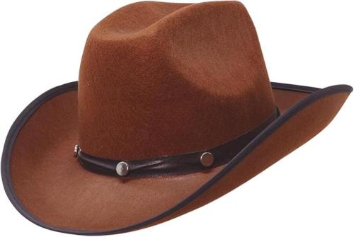 CAPPELLO COWBOY MARRONE IN FELTRO