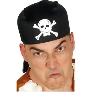 CAPPELLO PIRATA NERO IN TESSUTO