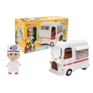 MASHA PLAYSET AMBULANZA CON BAMBOLA 12 CM E ACCESSORI