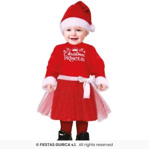 COSTUME CHRISTMAS PRINCESS BABY BIMBA TAGLIA 18-24 MESI