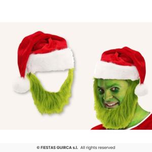 CAPPELLO CON BARBA MOSTRO VERDE GRINCH