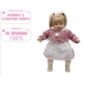 BAMBOLOTTO 62 CM CON GIACCHETTA ROSA A PON PON