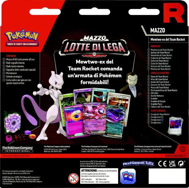 CARTE POKEMON - MAZZI LOTTA DI LEGA MEWTWO-EX DEL TEAM ROCKET