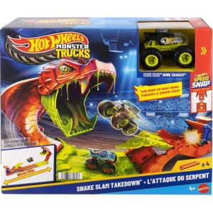 HOT WHEELS MONSTER TRUCK SNAKE SLAM TAKEDOWN PISTA SERPENTE