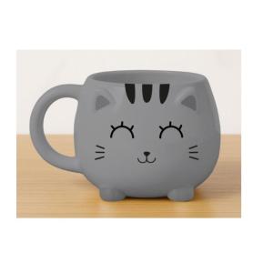 TAZZA CHUNKY GREY CAT GATTO GRIGIO
