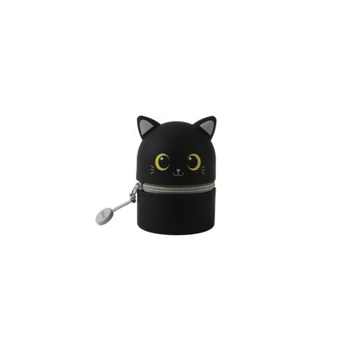 MINI ASTUCCIO IN SILICONE BLACK CAT GATTO NERO