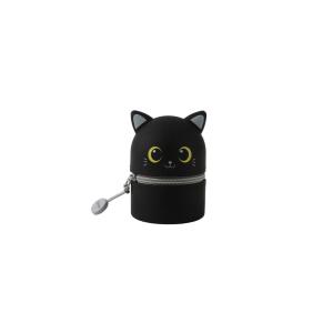 MINI ASTUCCIO IN SILICONE BLACK CAT GATTO NERO