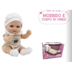 BAMBOLA EVA NEW BORN CON TUTINA BEIGE A POIS