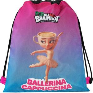 ZAINO SACCA COULISSE CON TASCA BALLERINA CAPPUCCINA SKIFIDOL ITALIAN BRAINROT