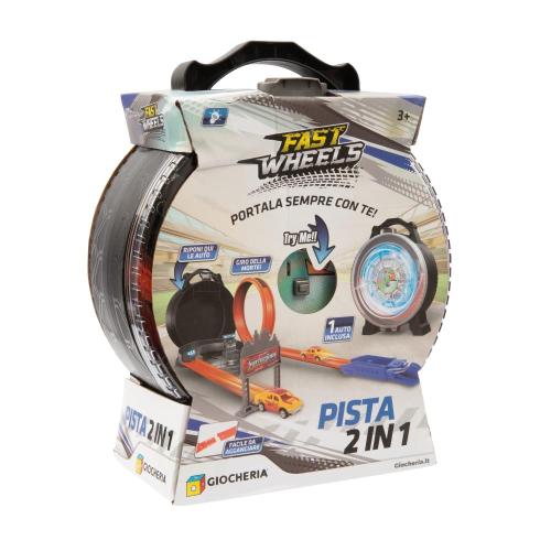 FAST WHEELS - PISTA MINI-RUOTA 2 IN 1 TRY ME RICHIUDIBILE CON AUTO