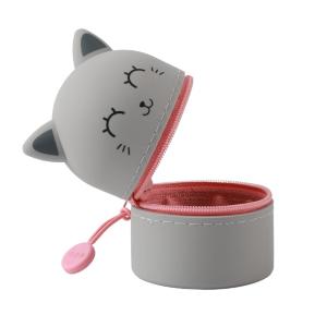 MINI ASTUCCIO IN SILICONE GREY CAT GATTO GRIGIO