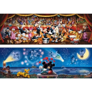 PUZZLE 1000 PZ 2 IN 1 DISNEY PANORAMA MICKEY MOUSE E MINNIE MOUSE