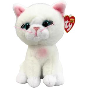 PELUCHE BEANIE BOOS 15 CM GATTO BIANCO AMELIA COMPLEANNO 20 AGOSTO