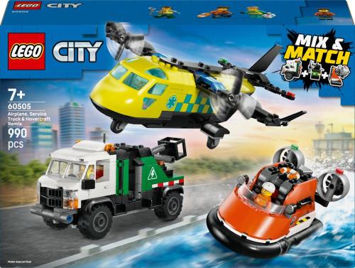 LEGO CITY GREAT VEHICLES REMIX AEREO, CAMION DI SERVIZIO E HOVERCRAFT
