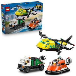 LEGO CITY GREAT VEHICLES REMIX AEREO, CAMION DI SERVIZIO E HOVERCRAFT