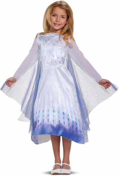 COSTUME REGINA DELLE NEVI FROZEN ELSA DELUXE TAGLIA 3-4 ANNI