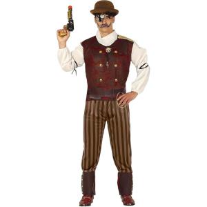 COSTUME ADULTO STEAMPUNK GOTICO TAGLIA 52-54 L
