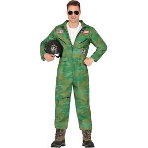 COSTUME AVIATORE VERDE ADULTO TAGLIA 52-54 L