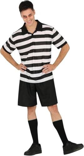 COSTUME FRATELLO FASTIDIOSO BEETLEJUICE MAGLIETTA A RIGHE ADULTO TAGLIA 48-50 M