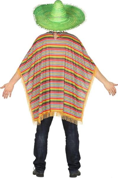 COSTUME PONCHO MESSICANO ADULTO TAGLIA 52-54 L