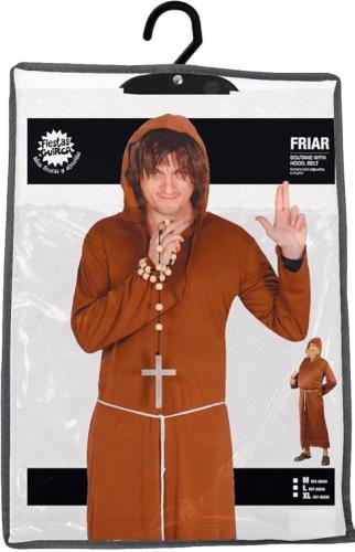 COSTUME FRATE MONACO EREMITA ADULTO TAGLIA L 52-54