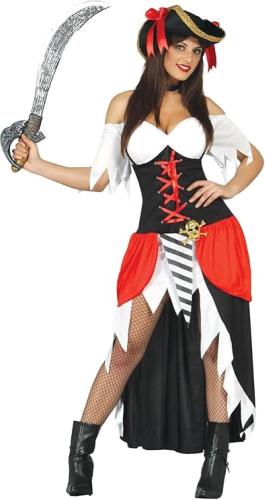 COSTUME BUCANIERA PIRATA PIRATESSA CORSARA ADULTA TAGLIA L 42-44