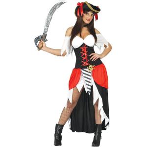 COSTUME BUCANIERA PIRATA PIRATESSA CORSARA ADULTA TAGLIA L 42-44