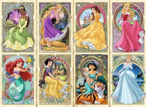 PUZZLE 1000 PZ DISNEY PRINCIPESSE DELL'ART NOUVEAU