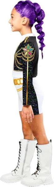 COSTUME RUMI HUNTRIX K-POP DEMON HUNTERS GOLDEN CLASSICO BAMBINA TAGLIA M 9-10 ANNI