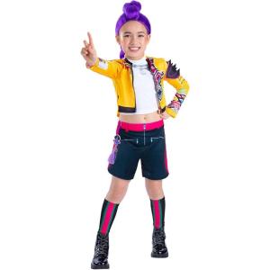 COSTUME RUMI HUNTRIX K-POP DEMON HUNTERS CLASSICO BAMBINA TAGLIA XS 5-6 ANNI