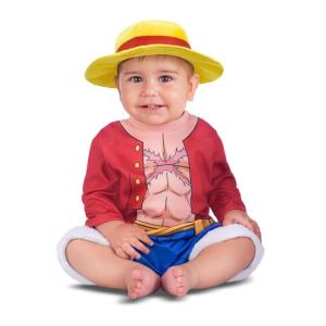 COSTUME MONKEY D.LUFFY ONE PIECE TAGLIA 24-36 MESI