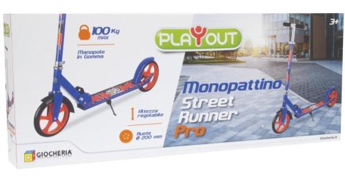 PLAY OUT - MONOPATTINO 2 RUOTE IN ALLUMINIO 200 STREET RUNNER PRO