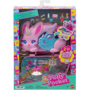 POLLY POCKET BORSETTA DEI SEGRETI CONIGLIETTO ROSA MAMMA E CUCCIOLO