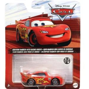 DISNEY PIXAR CARS VEICOLO - LIGHTNING SAETTA MCQUEEN CON BODYKIT WORLD GRAND PRIX IN SCALA 1:55