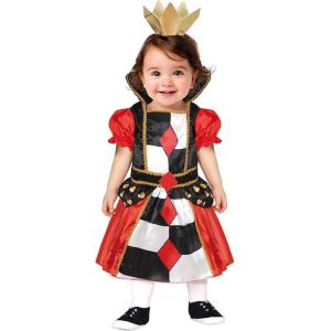 COSTUME REGINA DI CUORI INFANTILE TAGLIA 2 - 3 ANNI 