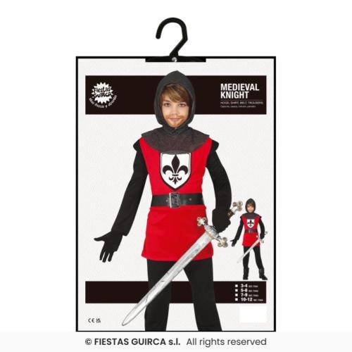 COSTUME CAVALIERE MEDIEVALE INFANTILE 10 - 12 ANNI