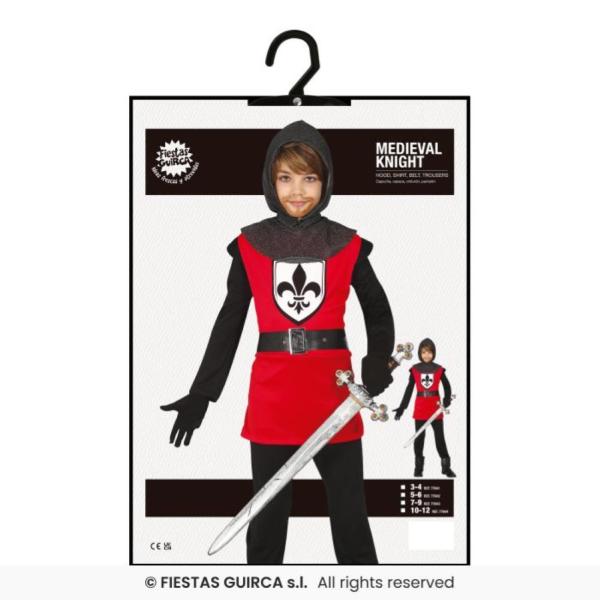 COSTUME CAVALIERE MEDIEVALE INFANTILE 10 - 12 ANNI