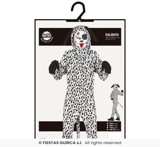 COSTUME CAGNOLINO DALMATA TAGLIA 5-6 ANNI