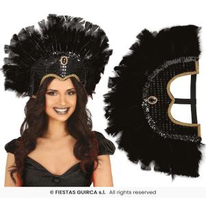 COPRICAPO PENNACCHIO PENNE NERO