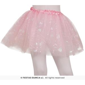 TUTU' ROSA CON CUORICINI 30 CM BAMBINA