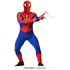 COSTUME SUPEREROE SPIDERBAR SPIDERMAN TAGLIA M 48-50