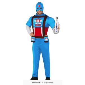 COSTUME SUPEREROE CAPITAN VODKA AMERICA TAGLIA 52-54 L